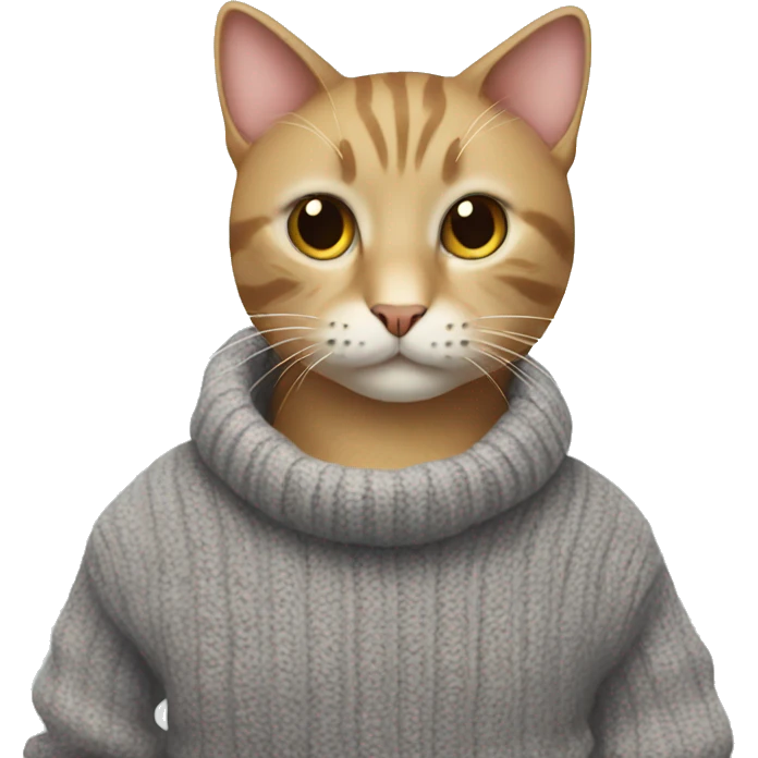 Cat with sweater emoji