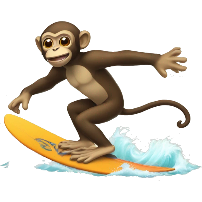 Monkey surfing  emoji