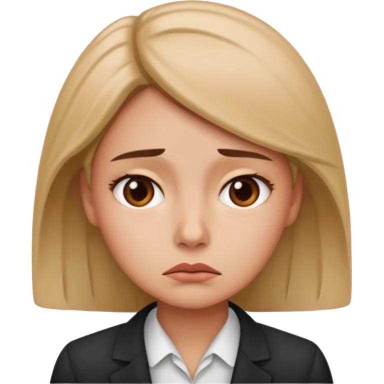 a office woman disappointed and lack of speak emoji