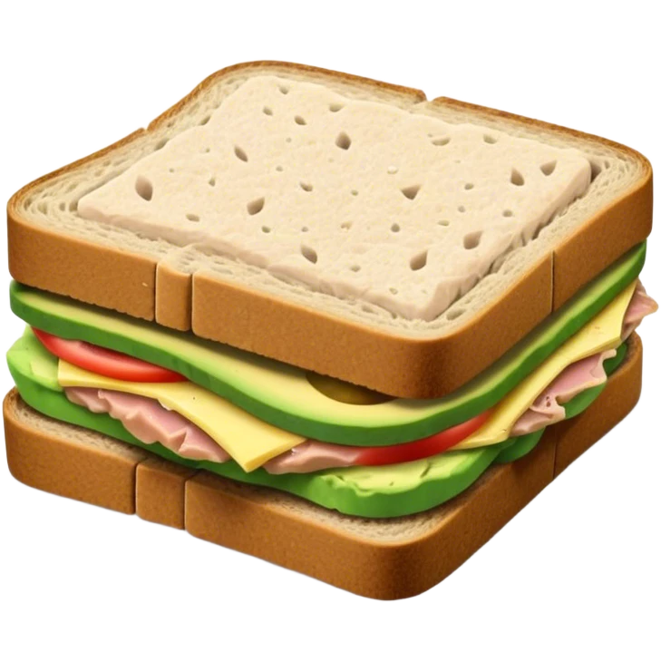 Tuna avocado sandwich emoji