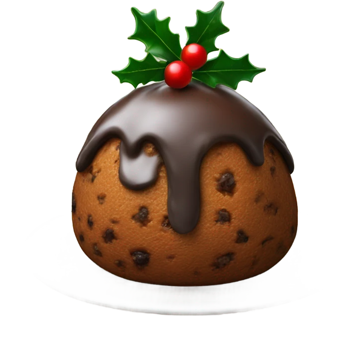 christmas pudding dessert  emoji