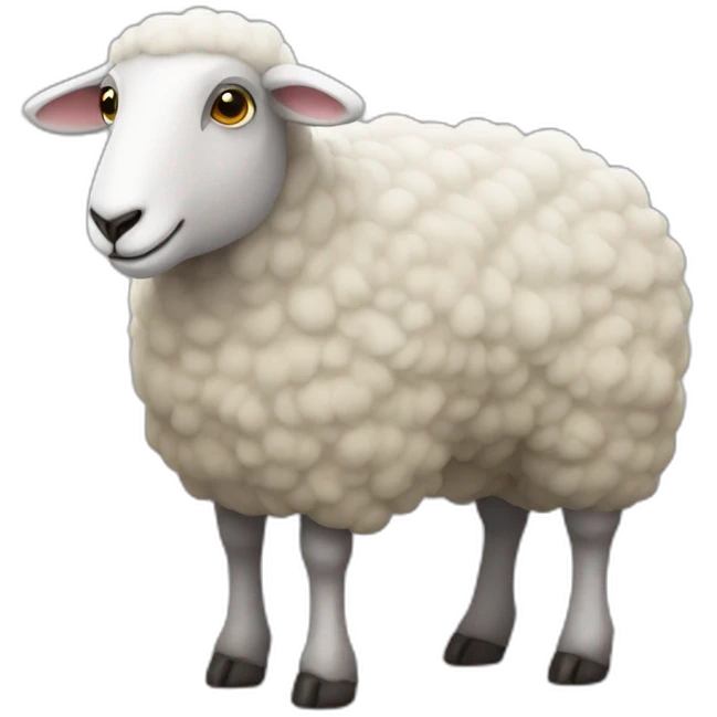 Sheep with brace on emoji