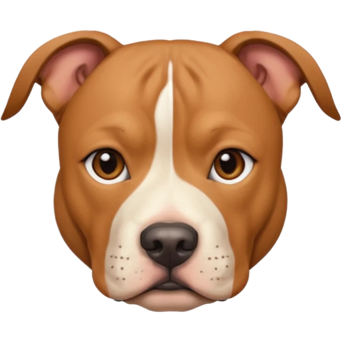 light brown American Staffordshire Terrier facing forwards, head and shoulders emoji