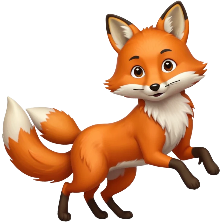 fox running fast emoji