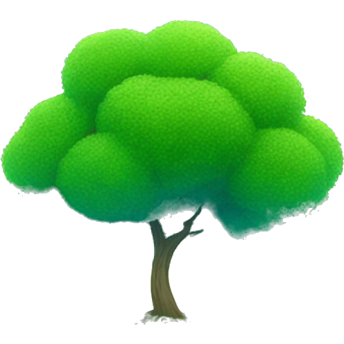 Green grass blue sky and a tree emoji