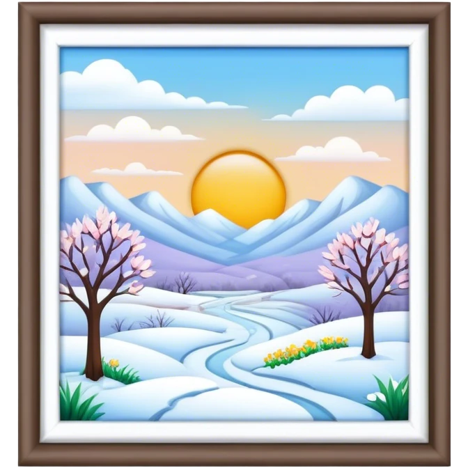 march, end of winter, start of spring emoji