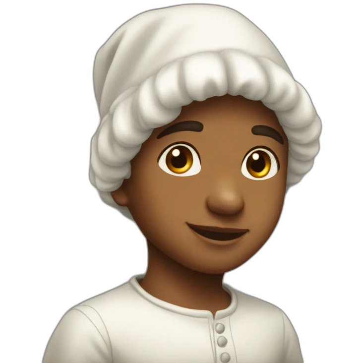 Tismey boy yet a satin bonnet emoji
