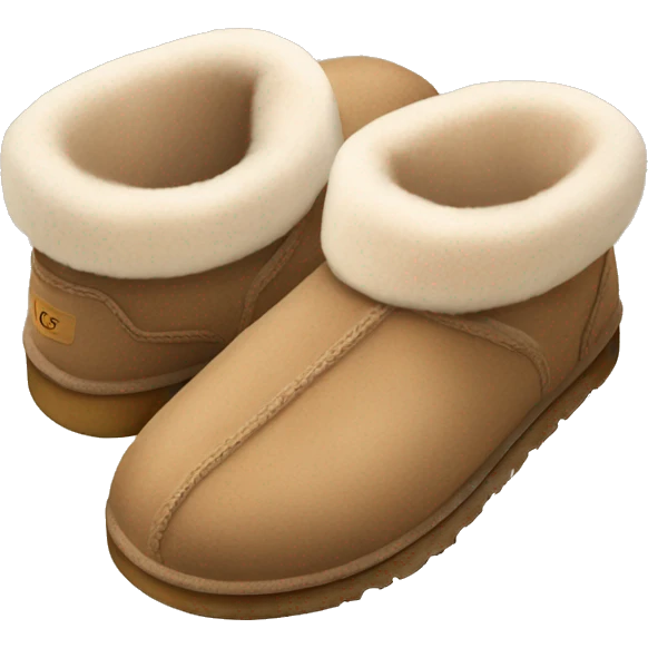 cozy light brown ugg slippers emoji