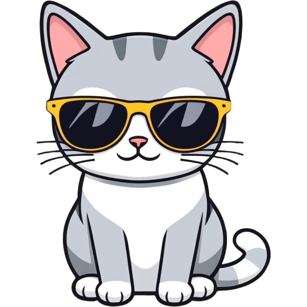Cat with sunglasses emoji