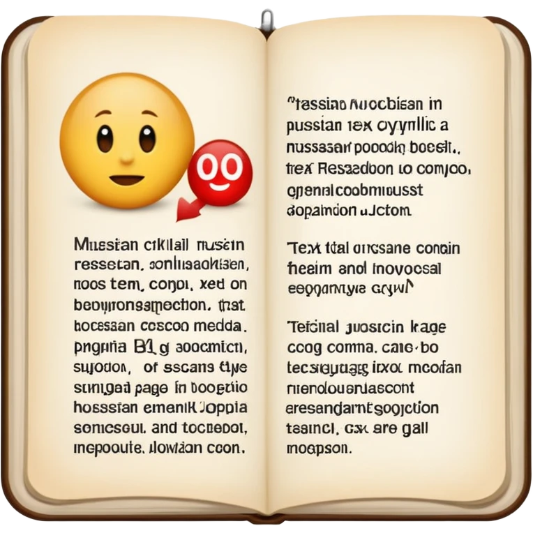Page showing Russian Cyrillic text, max 128kb, 100px x 100px emoji