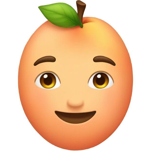 tan colored peach emoji emoji