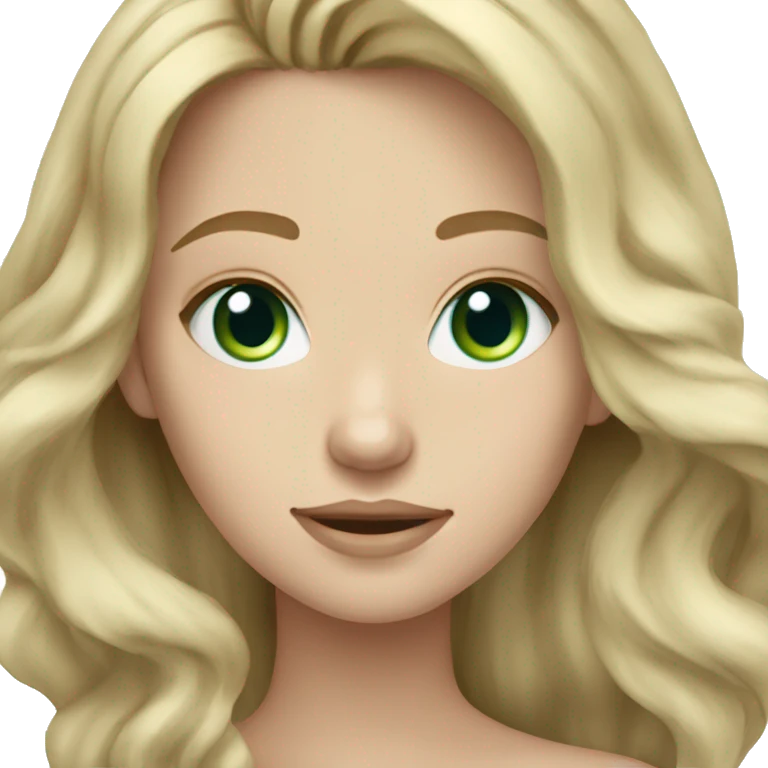 dark blonde hair girl bluegreen eyes pale skin wavy hair emoji