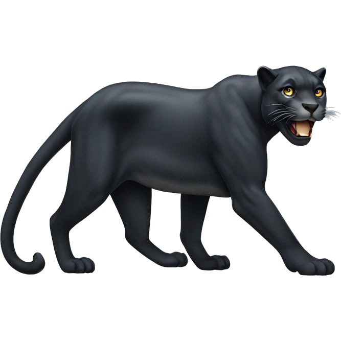panther animal, full body, threating. emoji