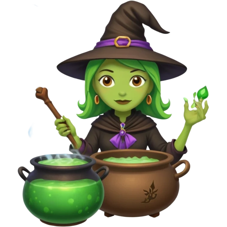 green witch cooking potion emoji