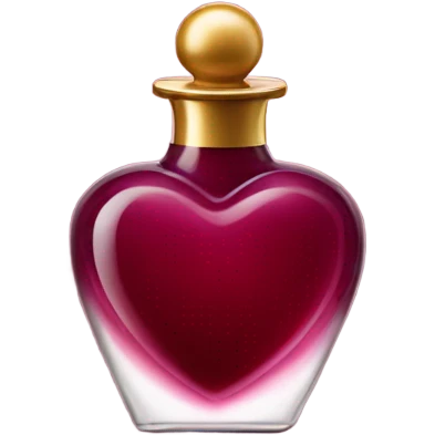 Burgundy perfume heart shaped  emoji