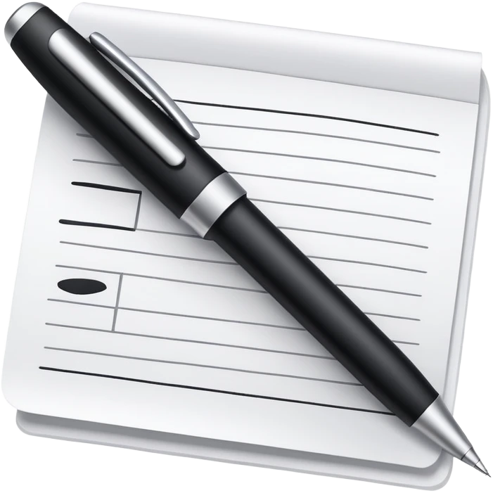 Paper and pen emoji