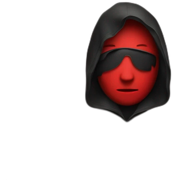 hacker black red  emoji