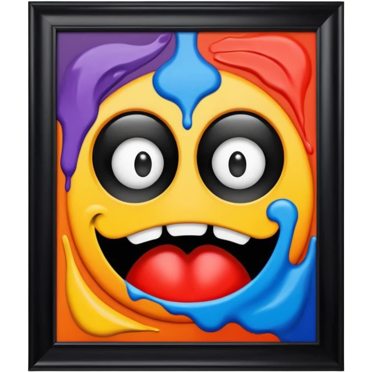weird painting with a frame   emoji