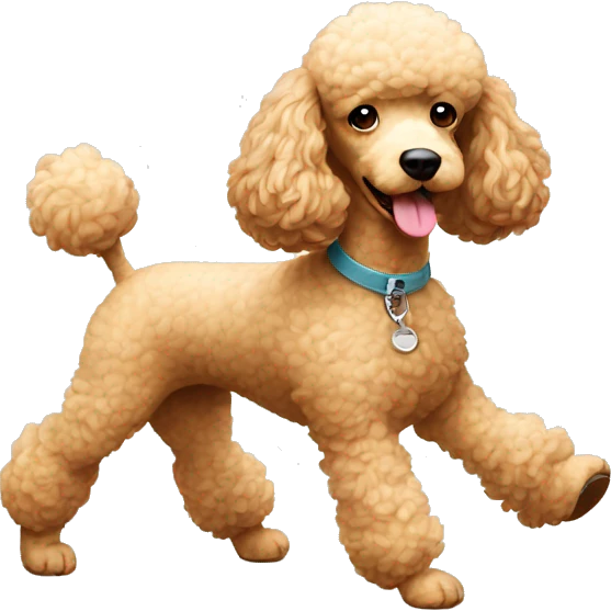 a poodle walking like a human emoji