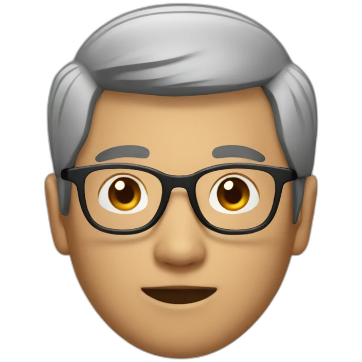 Asian men with glasses emoji