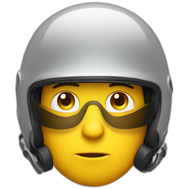thinking emoji with helmet emoji