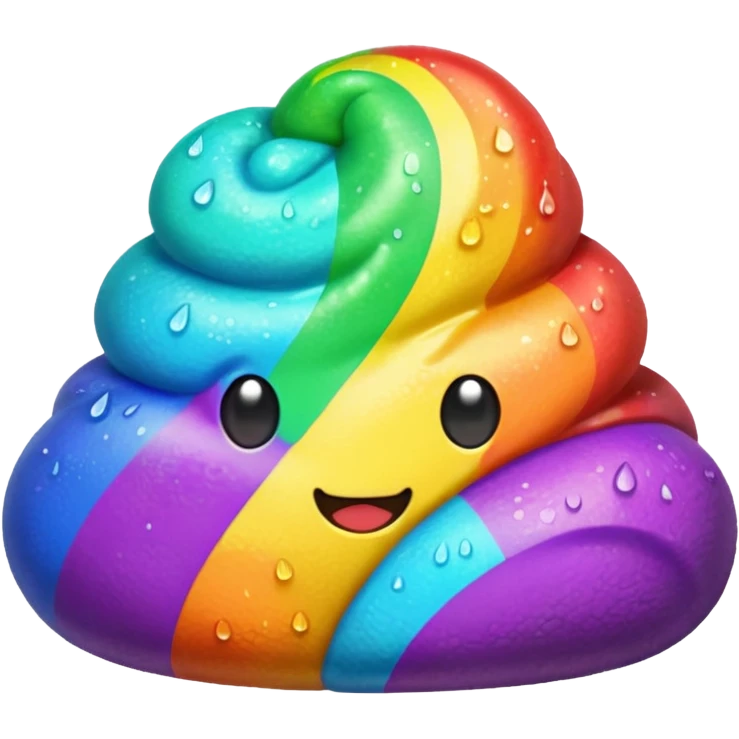 Rainbow poo emoji