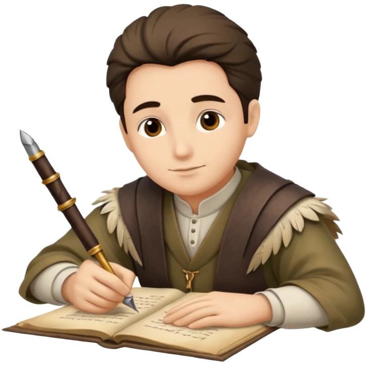 ancient Feathered pen scholar emoji