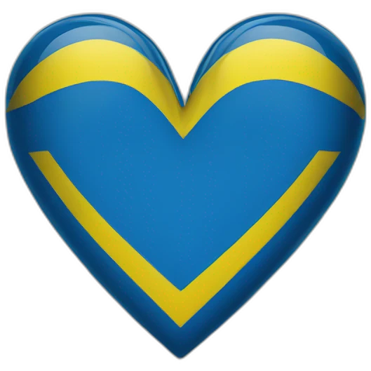 Ukranian flag in heart form emoji