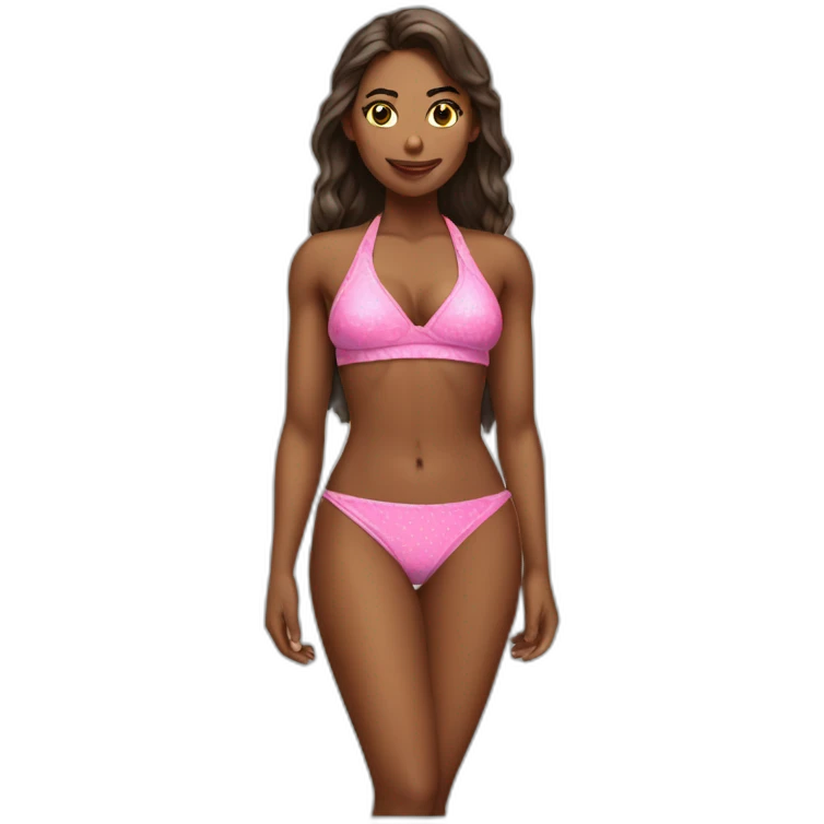 Musculous bikini girl emoji