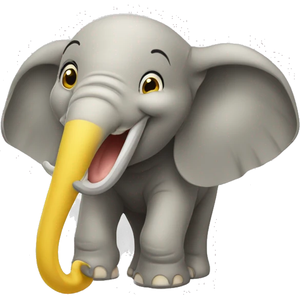 yellow laughing elephent emoji