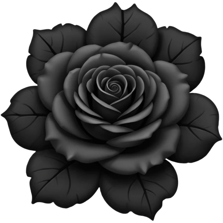 Create black rose emoji emoji