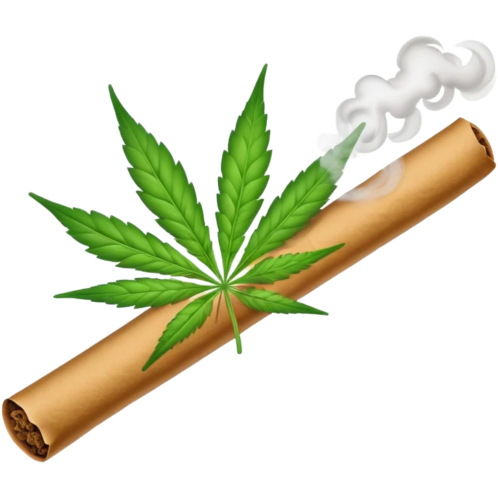 weed blunt with smoke emoji
