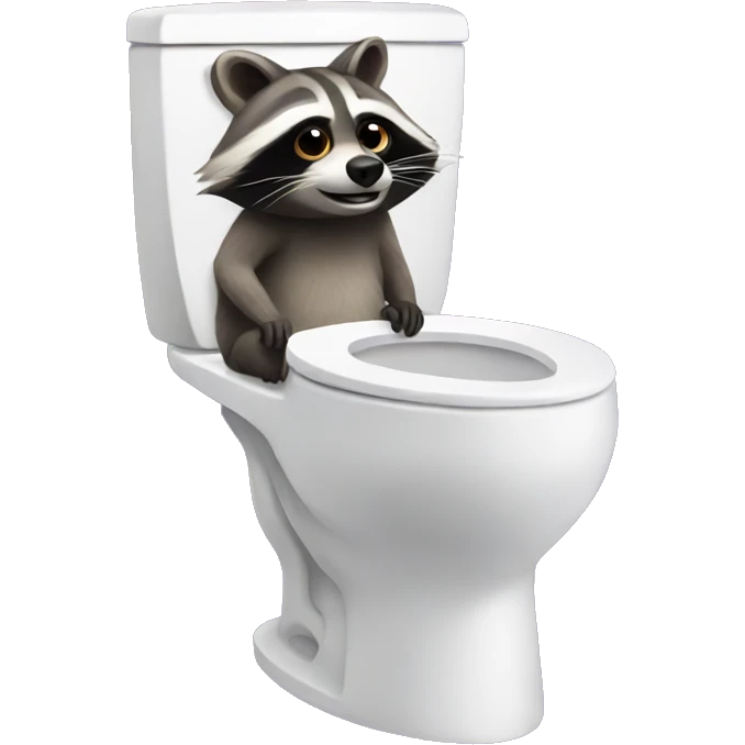 raccoon on the toilet emoji