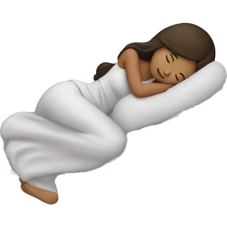 The brunette is sleeping emoji