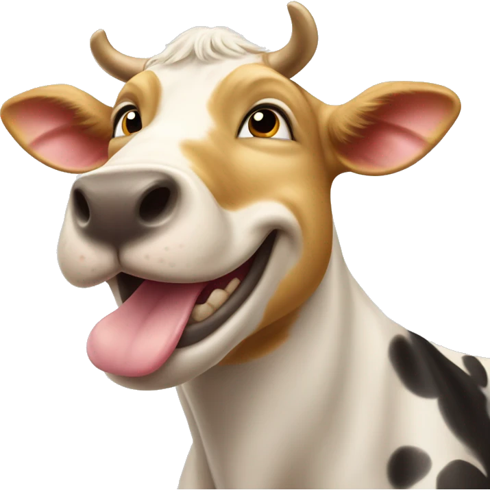 Thumbs up, excited friendly cow or golden etriver pup emoji