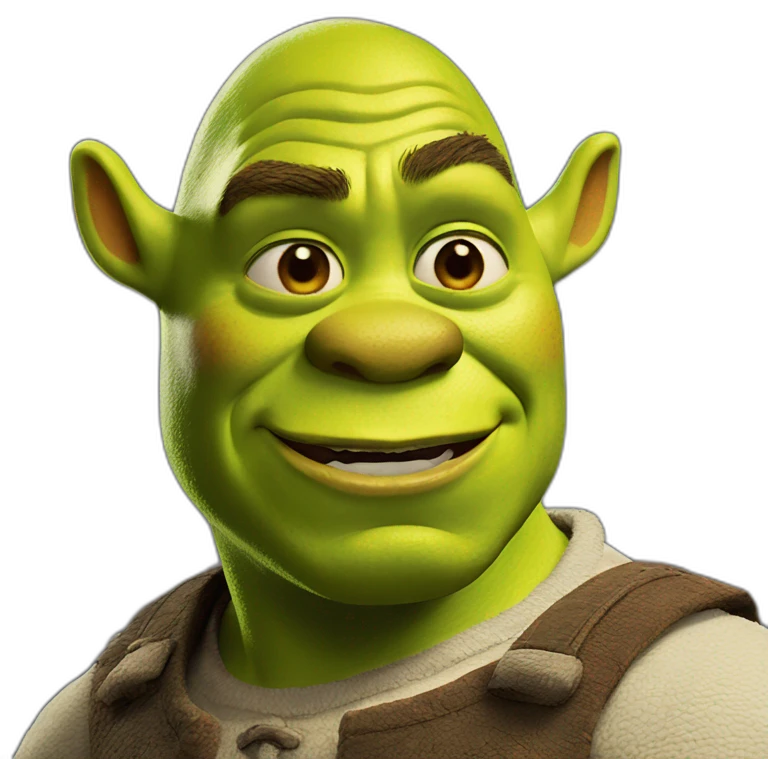 Shrek + 🤣 emoji