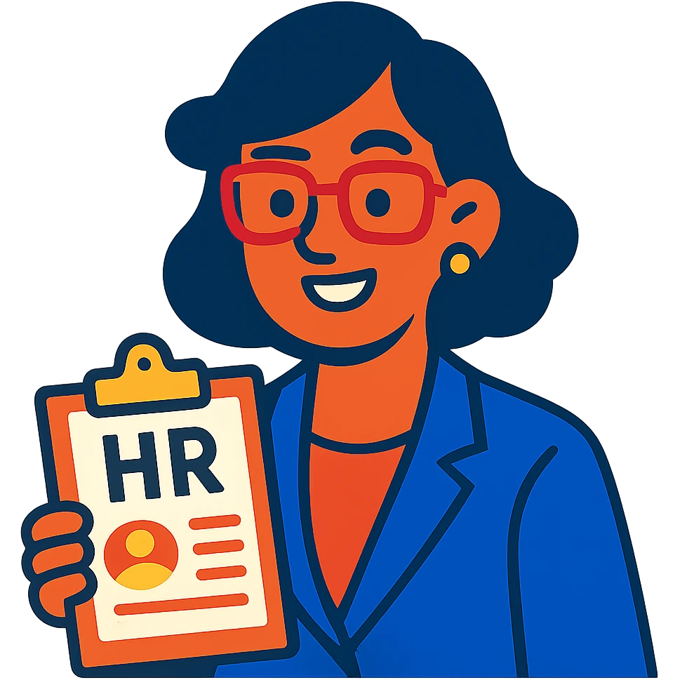 vibrant toon style HR manager emoji