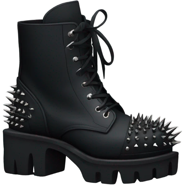 platform boots gothic with spikes emoji