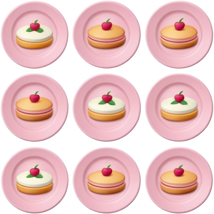 Make some plates of food, light pink tones, but you can use other colors emoji