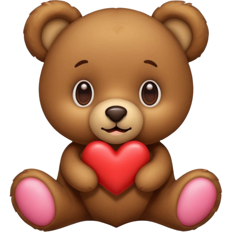 sticky teddy bear with heart-shaped eyes emoji