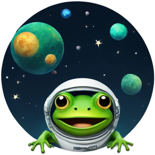 Frog in space emoji
