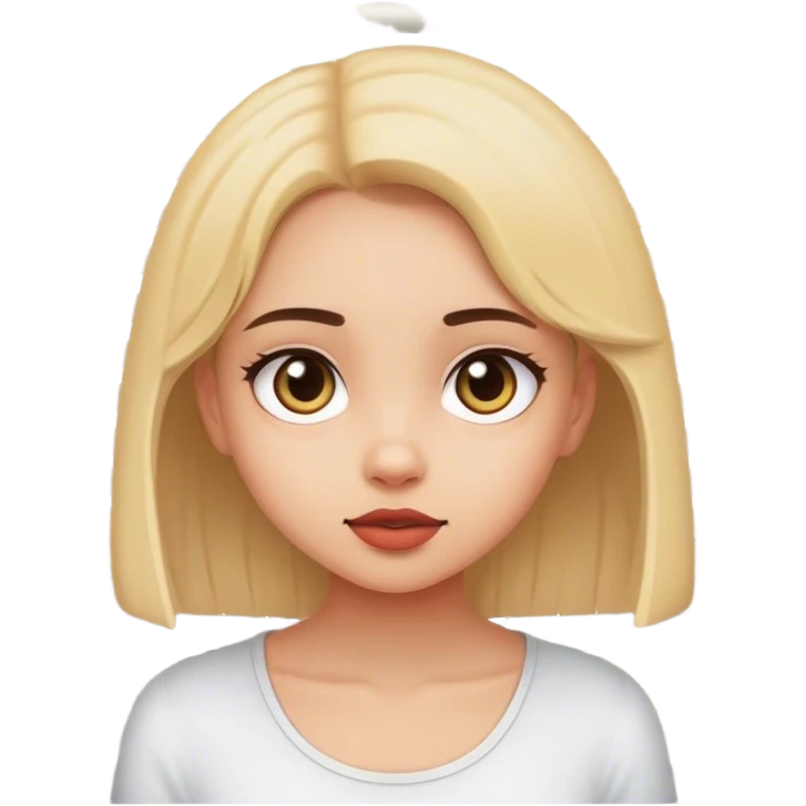 curious girl by the blinds emoji