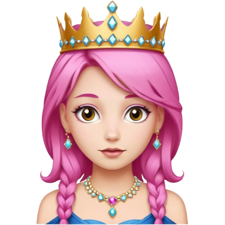 royal princess with pink hair emoji
