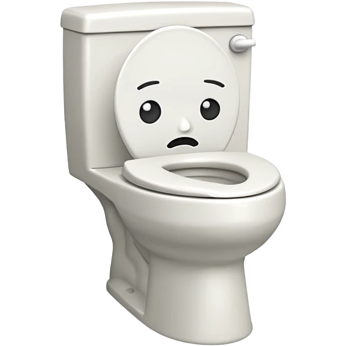 toilet with a head emoji