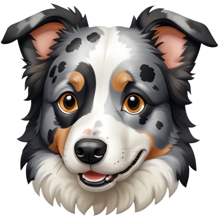 Merle border collie dog emoji