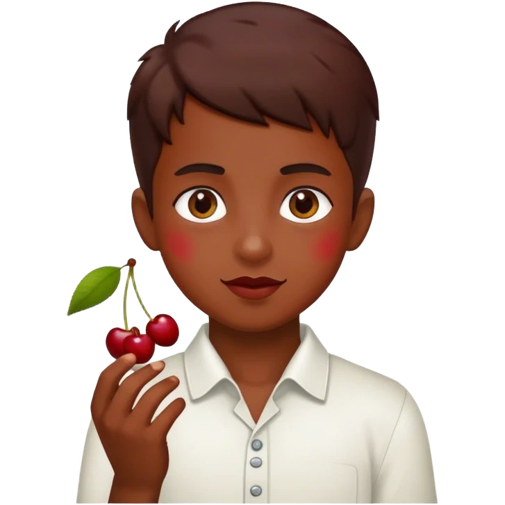 cherries with boy emoji