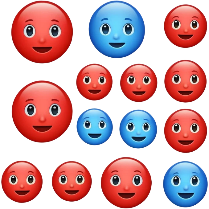 I want to have an emoji in the form of the letters AI in blue surrounded by a red circle emoji
