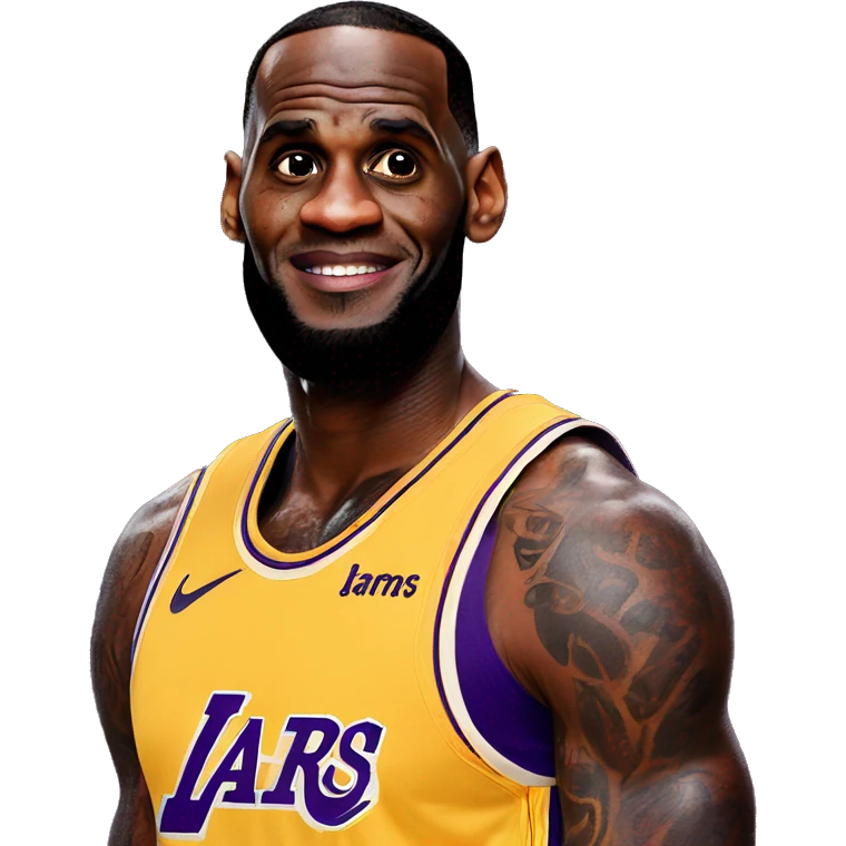 Lebron James in a laker jersey emoji