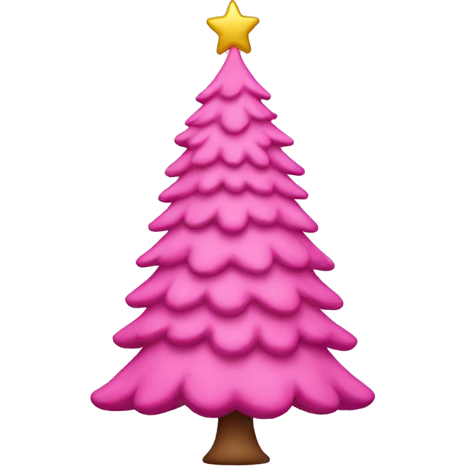 Pink Christmastree emoji