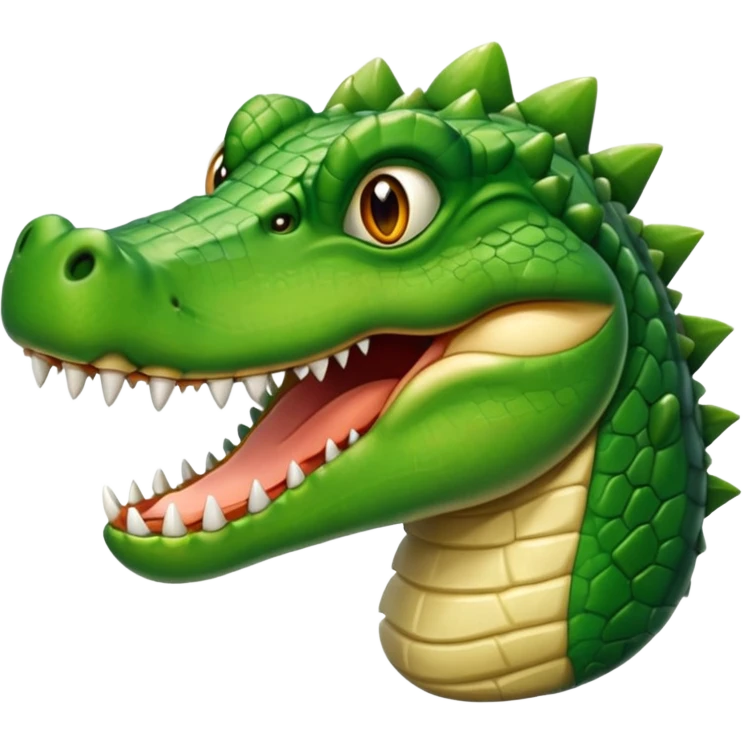 crocodile, simple, clear expression emoji